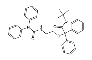 [2-(3,3-Diphenylureido)ethoxy]diphenylessigsaeure-tert-butylester Structure