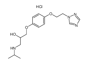 1-isopropylamino-3-[4-[2-(1H-1,2,4-triazol-1-yl)ethoxy]phenoxy]-2-propanol dihydrochloride结构式
