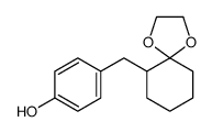 4-(1,4-dioxaspiro[4.5]decan-6-ylmethyl)phenol结构式