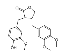 (3S,4S)-4-[(3,4-dimethoxyphenyl)methyl]-3-[(4-hydroxy-3-methoxyphenyl)methyl]oxolan-2-one Structure
