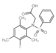 2-[benzenesulfonyl-(3-fluoro-2,4,6-trimethyl-phenyl)amino]acetic acid结构式