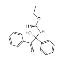 O-ethyl-N-(α-hydroxy-α'-oxo-bibenzyl-α-yl)-isourea结构式