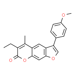 6-ethyl-3-(4-methoxyphenyl)-5-methylfuro[3,2-g]chromen-7-one Structure