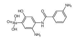 [5-amino-4-(3-amino-benzoylamino)-2-hydroxy-phenyl]-arsonic acid Structure