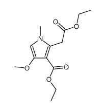 ethyl 4-methoxy-3-ethoxycarbonyl-1-methylpyrrole-2-acetate Structure