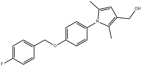 1-[4-[(4-fluorophenyl)methoxy]phenyl]-2,5-dimethyl-1h-pyrrole-3-methanol结构式