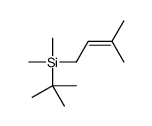 tert-butyl-dimethyl-(3-methylbut-2-enyl)silane结构式