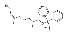 ((Z)-8-Bromo-2,6-dimethyl-oct-6-enyloxy)-tert-butyl-diphenyl-silane结构式