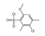 3-chloro-6-methoxy-2,4-dimethylbenzenesulfonyl chloride Structure