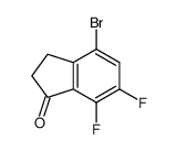 4-溴-6,7-二氟-2,3-二氢茚-1-酮结构式