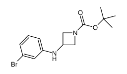 3-(3-溴苯氨基)-氮杂啶-1-羧酸叔丁酯结构式