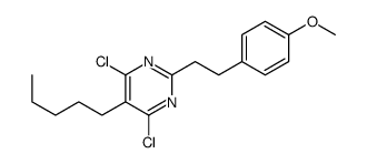 4,6-dichloro-2-[2-(4-methoxyphenyl)ethyl]-5-pentylpyrimidine Structure