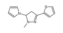 2-methyl-3-pyrrol-1-yl-5-thiophen-2-yl-3,4-dihydropyrazole Structure