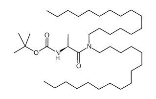 N,N-dihexadecyl-Nα-(t-butoxycarbonyl)-L-alaninamide结构式