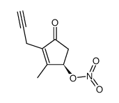 (R)-2-methyl-4-oxo-3-(2-propynyl)cyclopent-2-enyl nitrate结构式