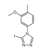3-iodo-4-(3-methoxy-4-methylphenyl)-4H-1,2,4-triazole结构式