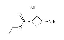 反式-3-氨基环丁烷羧酸乙酯盐酸盐结构式