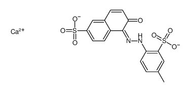 calcium,(5Z)-5-[(4-methyl-2-sulfonatophenyl)hydrazinylidene]-6-oxonaphthalene-2-sulfonate Structure