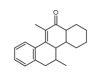 5,11-dimethyl-7,8,9,10,10a,10b,11,12-octahydro-6aH-chrysen-6-one结构式