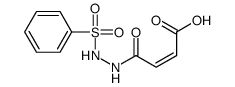 (E)-4-[2-(benzenesulfonyl)hydrazinyl]-4-oxobut-2-enoic acid结构式