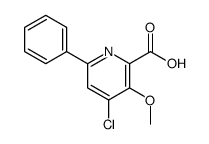 4-氯-3-甲氧基-6-苯基-吡啶-2-羧酸结构式
