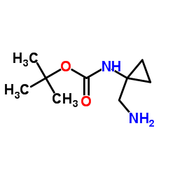 (1-(氨基甲基)环丙基)氨基甲酸叔丁酯结构式