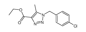 ethyl 1-(4-chlorobenzyl)-5-methyl-1H-1,2,3-triazole-4-carboxylate结构式