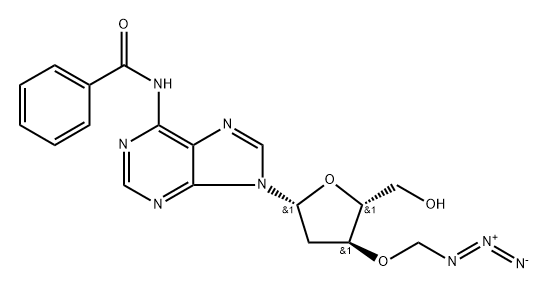 N6-Benzoyl-3'-O-(azidomethyl)-2'-deoxyadenosine Structure