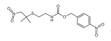 2-methyl-1-nitro-2-<2-(p-nitrobenzyloxycarbonylamino)ethylthio>propane结构式