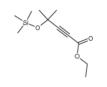 4-methyl-4-trimethylsilanyloxy-pent-2-ynoic acid ethyl ester Structure