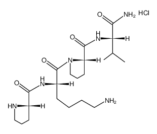 H-Pro-Lys-Pro-Val-NH2*2HCl Structure