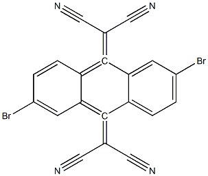 2,2'-(2,6-dibromoanthracene-9,10-diylidene)dimalononitrile结构式