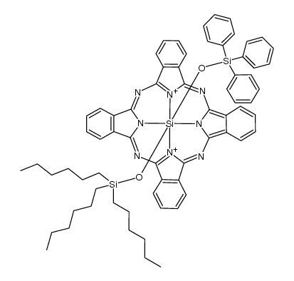 silicon phthalocyanine tri-n-hexylsilyl oxide triphenylsilyl oxide Structure