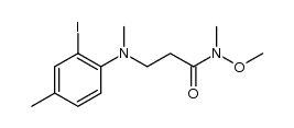 3-[N-(2-iodo-4-methylphenyl)-N-methylamino]-N-methoxy-N-methylpropanamide结构式
