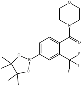3-(三氟甲基)-4-(吗啉-4-基甲酰基)苯基硼酸频哪醇酯结构式