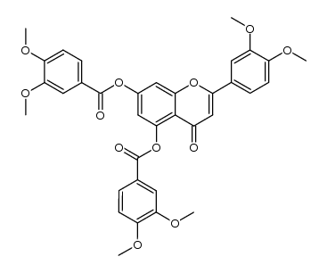 2-(3,4-dimethoxyphenyl)-4-oxo-4H-chromene-5,7-diyl bis(3,4-dimethoxybenzoate)结构式