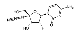 4'-azido-2'-deoxy-2'-fluorocytidine Structure