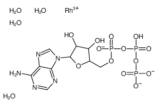 bidentate tetraaquarhodium adenosine 5'-triphosphate complex Structure