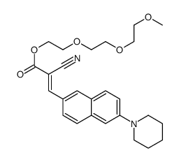 2-[2-(2-methoxyethoxy)ethoxy]ethyl (E)-2-cyano-3-(6-piperidin-1-ylnaphthalen-2-yl)prop-2-enoate Structure