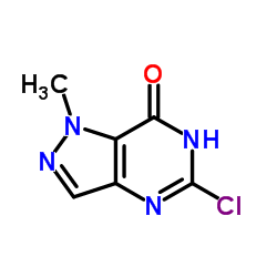 5-氯-1-甲基-1H,6H,7H-吡唑并[4,3-d]嘧啶-7-酮结构式