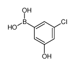 (3-Chloro-5-hydroxyphenyl)boronic acid Structure