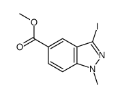 3-碘-1-甲基-1H-吲唑-5-羧酸甲酯结构式