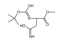 (S)-4-氨基-2-((叔丁氧基羰基)氨基)-4-氧代丁酸甲酯结构式