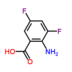 2-氨基-3,5-二氟苯甲酸结构式