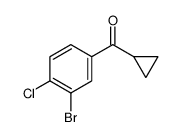 2-溴-1-氯-4-(环丙基羰基)苯结构式