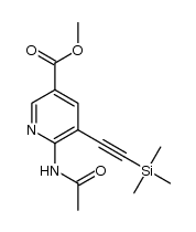 methyl 6-acetamido-5-((trimethylsilyl)ethynyl)nicotinate结构式