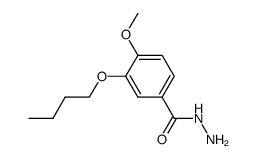 3-(n-butoxy)-4-methoxybenzoic acid hydrazide结构式