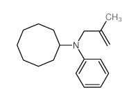 N-(2-methylprop-2-enyl)-N-phenyl-cyclooctanamine结构式