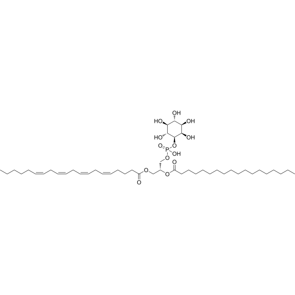 1-Stearoyl-2-arachidonoyl-sn-glycero-3-phosphoinositol Structure