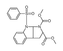 dimethyl (2S,3aS,8bR)-4-(benzenesulfonyl)-1,2,3a,8b-tetrahydropyrrolo[2,3-b]indole-2,3-dicarboxylate Structure